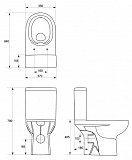 Унитаз-компакт Cersanit Street Fusion Clean On 011 S-KO-SFU011-3/5-Con-S-DL-w