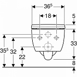 Инсталляция Geberit с безободковым унитазом Geberit iCon, 500.300.01.I, сиденье микролифт, комплект Идеальная пара