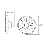 Душевая насадка верхняя круглая, хром, мини, IDDIS, 008MINPi64
