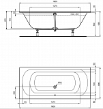 Акриловая ванна Ideal Standard Hotline Duo K275001 180х80 без гидромассажа