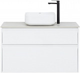 Тумба под раковину Aquanet Nova Lite 100 белый (2 ящика) 00242581