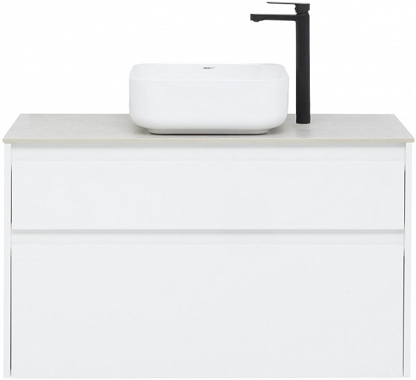 Тумба под раковину Aquanet Nova Lite 100 белый (2 ящика) 00242581