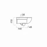 Мебельная раковина Манго 40 Санта