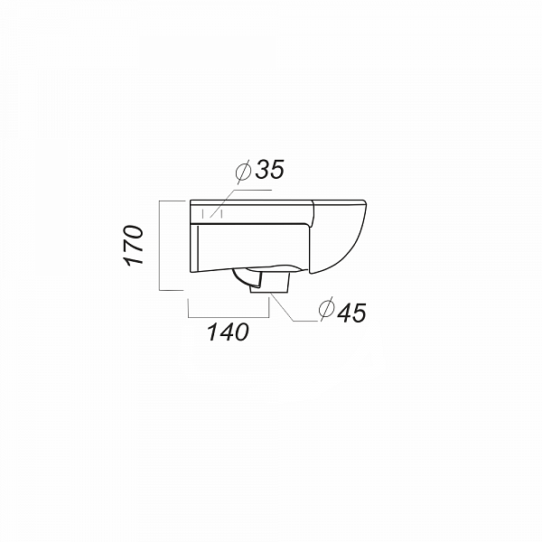 Мебельная раковина Манго 40 Санта