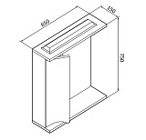 M80MPL0651WG Like зеркало, частично зеркальный шкаф, левый, 65см, с подсветкой, белый, глянец, шт