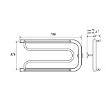 Полотенцесушитель водяной Point PN21337P 320x700 Фокстрот с полкой, хром