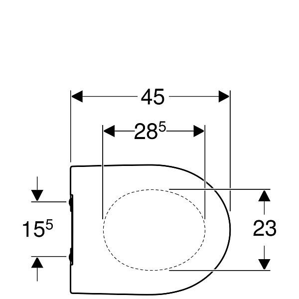 Крышка-сиденье для унитаза Geberit iCon Slim с микролифтом 574950000
