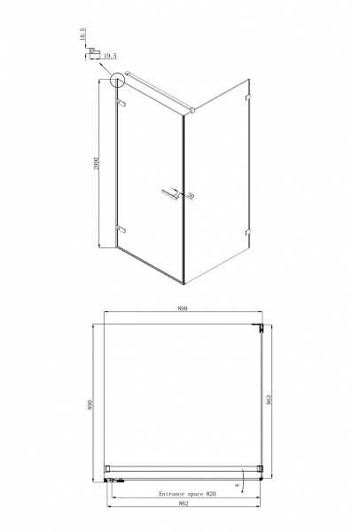 Душевое ограждение Ambassador Abner 10011101L