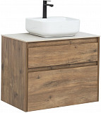 Тумба под раковину Aquanet Nova Lite 75 дуб рустикальный (2 ящика) 00249515