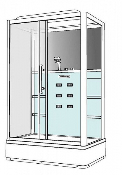 Душевая кабина Grossman GR227L 90x120 черная