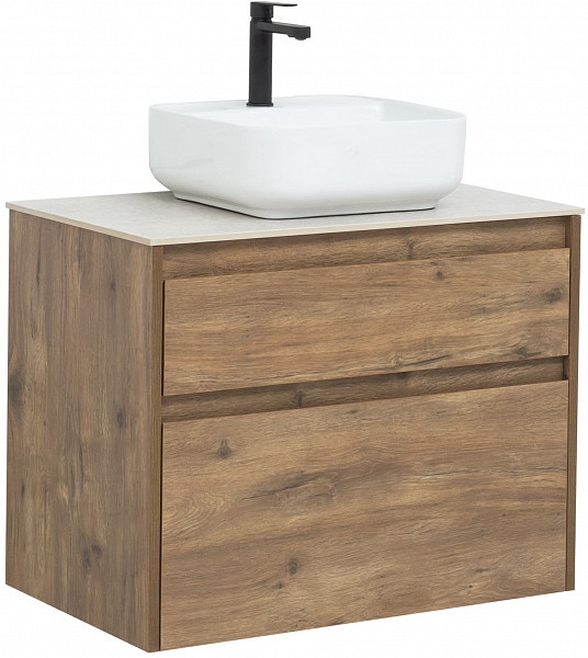 Тумба под раковину Aquanet Nova Lite 75 дуб рустикальный (2 ящика) 00249515