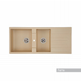 Мойка для кухни Aquaton Торина прямоугольная с крылом и дополнительной чашей латте 1A712032TR260