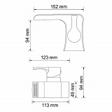 Каскадный смеситель для раковины Wasserkraft Berkel 4869