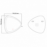 Зеркало AZARIO Edda 700х700 влагостойкое с подсветкой и гравировкой (CS00063649)