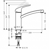 Смеситель для кухни HANSGROHE Focus 31816000