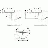 Раковина Ideal Standard Connect Sphere 55 см E7864MA