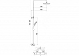 Душевая система с термосмесителем TE 091.00/150 Termo 100 X070058