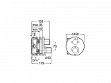 Смеситель Roca T-1000 для ванны-душа скрытого монтажа 5A0C09C00