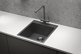 4600, ГРАФИТ МАТОВЫЙ, стальная кухонная мойка