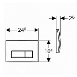 Смывная клавиша Geberit Delta 51 115.105.DW.1 черный глянец