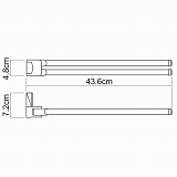 Держатель полотенец двойной Wasserkraft Leine K-5031
