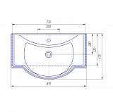 Мебельная раковина Классик 80 Санта
