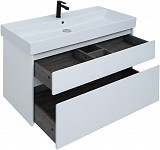 Тумба под раковину Aquanet Nova Lite 100 белый (2 ящика) 00242581