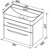 Тумба под раковину Aquanet Виченца 80 белый 00196963