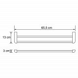 Держатель полотенец двойной Wasserkraft Kammel K-8340WHITE