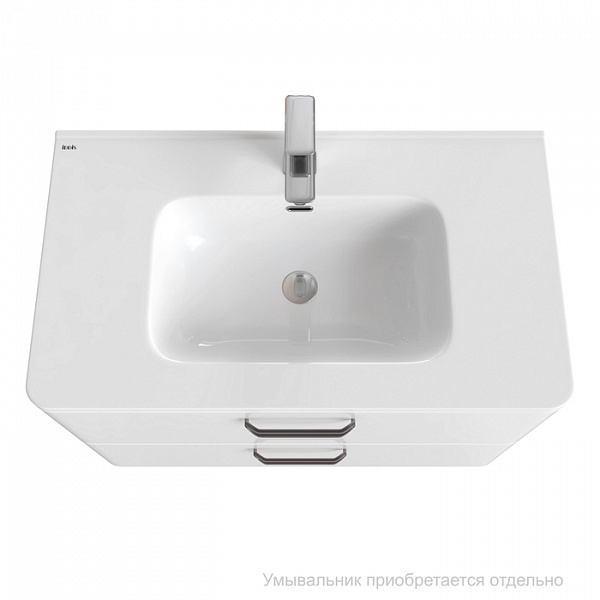 Тумба подвесная, белая, 80 см, Brick,  IDDIS, BRI80W0i95. Подходит умывальник: 0108000i28