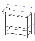 Тумба под раковину Cersanit Botanique 100 см  63015