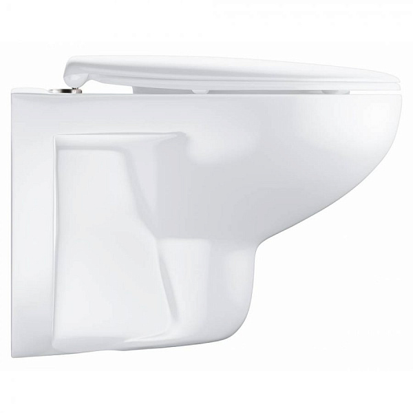 Комплект 5 в 1 Grohe Bau Ceramic 39586000: унитаз подвесной безободковый, сиденье, инсталляция, клавиша, шумоизоляция