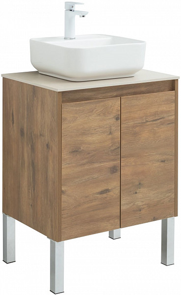 Тумба под раковину Aquanet Nova Lite 60 дуб рустикальный (2 дверцы) 00298849