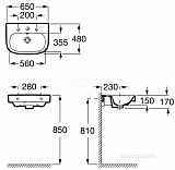 Раковина Roca Debba 65x48 325993000