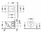 Унитаз Duravit Happy D.2 2222090000 подвесной безободковый