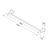 A85A346422 X-Joy, Вешалка для полотенец черный