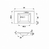 Раковина для тумбы De Aqua Квадро 90 WK 012