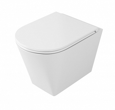 Унитаз подвесной OWL 1975 Curve Cirkel-H OWLT190802 безободковый с сиденьем с микролифтом