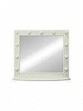 Зеркало Континент Гримерное настольное белое 800х700 (11 ламп)