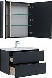 Мебель для ванной Aquanet Алвита New 80 2 ящика, антрацит 00274200