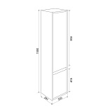 Пенал подвесной, 35 см, Esper, белый, IDDIS, ESP35W0i97