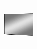 Зеркало Континент "Amer Led" с фоновой подсветкой, бесконтактным сенсором, черной окантовкой 1000х700