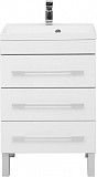 Тумба с раковиной Aquanet Верона 58 белый (напольная 3 ящика) 00287668