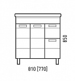 Тумба Corozo "Денвер 80 Z2", Сомо 80 / Фостер 80 / Фостер 80 П