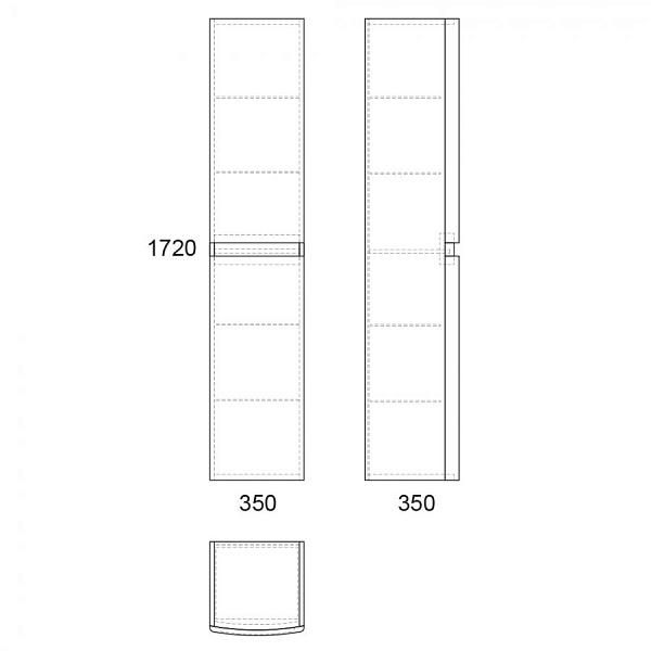Пенал  Gotland 175*35, белый лак