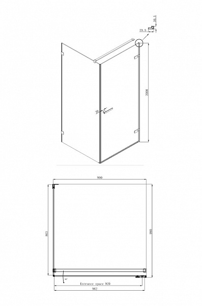 Душевое ограждение Ambassador Abner 10011102R