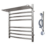 Полотенцесушитель электрический Point Альфа PN05156SPE П7 500x600 с полкой левый/правый, хром