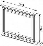 Зеркало Aquanet Селена 120 белый/серебро 00201648