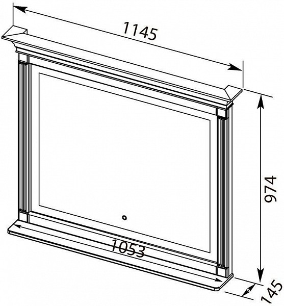 Зеркало Aquanet Селена 120 белый/серебро 00201648