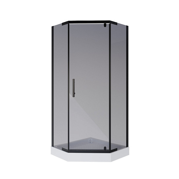 Душ. уголок NG-009-14DT (900х900х1950) низкий поддон(13см) стекло ТОНИРОВАННОЕ, 2 места